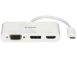 D-Link USB-C hub na VGA, HDMI, DisplayPort 3v1